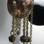 Copper, Brass, Moonstone Earrings
