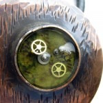 Copper Disc Steampunk Resin Necklace