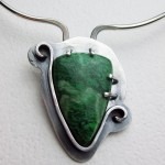 Sterling Silver Maw Sit Sit Pendant and Neckwire