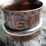 Copper Tubing and Sterling Silver Spinner Ring - Relax