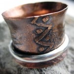 Copper Tubing and Sterling Silver Spinner Ring