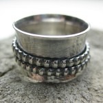 Sterling Silver Spinner Ring Sz 7.5