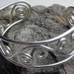 Sterling Silver Spiral Swirl Cuff