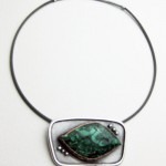 Fern Plume Malachite Pendant