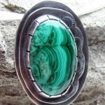 Malachite in Sterling Silver Necklace
