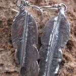 Sterling Silver Feather Earrings