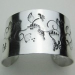 Solid Sterling Silver Stamped Cuff