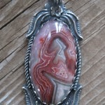 Sterling Silver and Crazy Lace Pendant